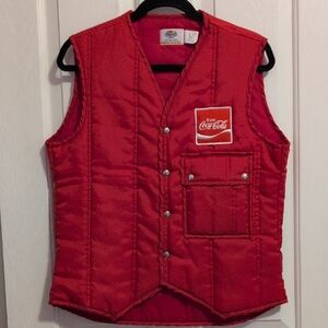 Coca-Cola Red Quilted Vest with Logo Patch